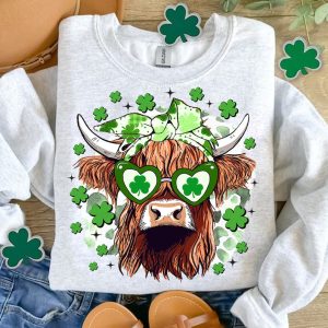 St Patrick's Day Highland Cow Shirt