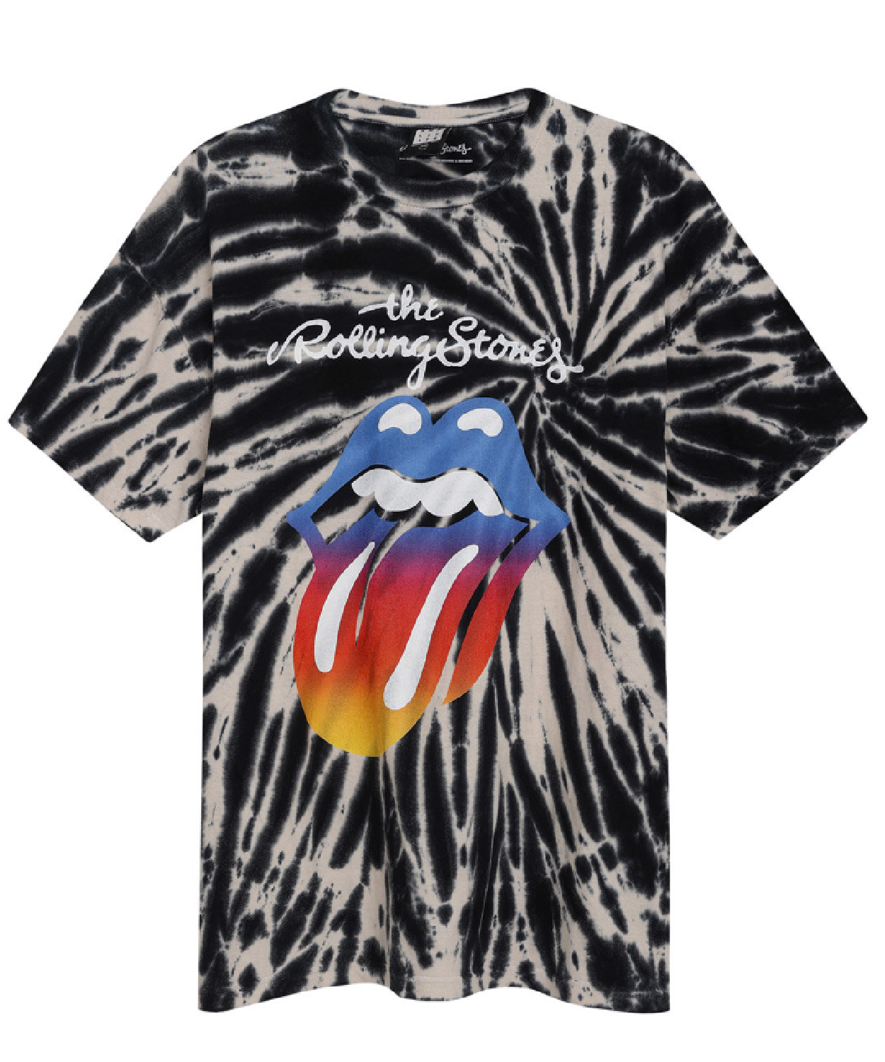 Amplifiedclothing The Rolling Stones Rainbow Tongue Tie Dye