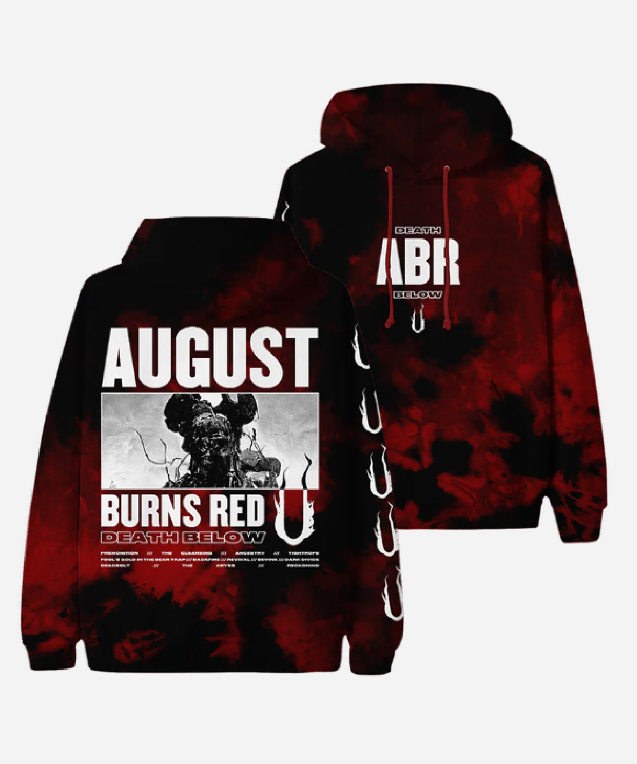 Sharp Tone Records August Burns Red Death Below Red Dye Hoodie