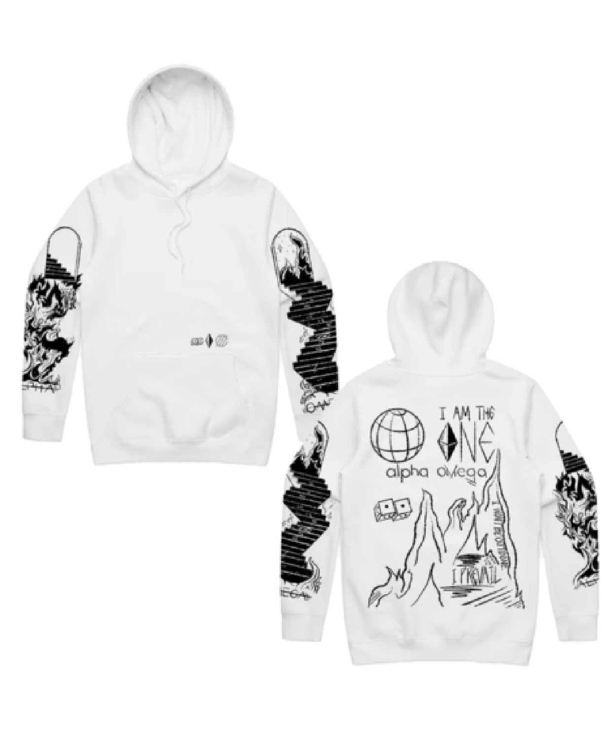 Alpha Omega Pullover White Hoodie I Prevail Merch