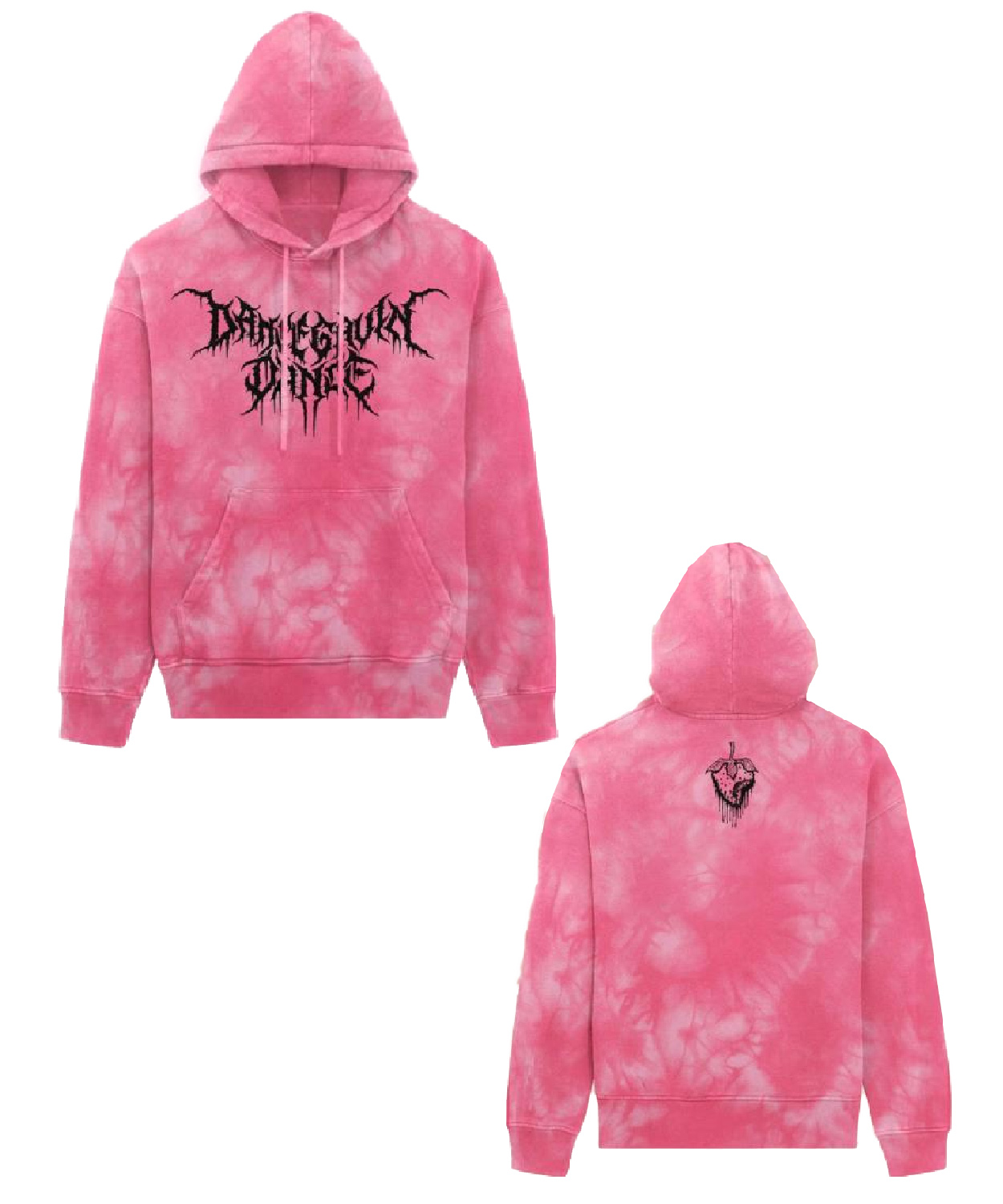 Death Metal Pink Tie Dye Sweater Dance Gavin Dance Merch 1