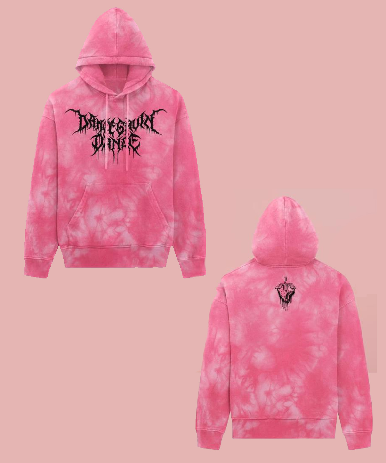 Death Metal Pink Tie Dye Sweater Dance Gavin Dance Merch