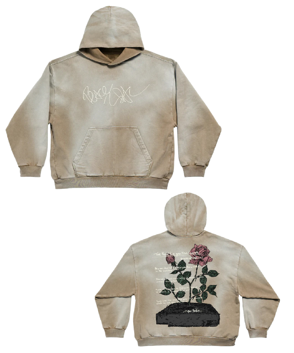 From Concrete Cloud Dye Hoodie 2Pac Shop