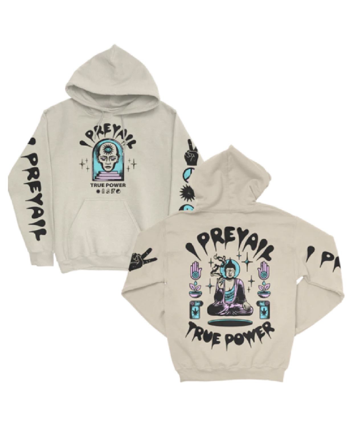 Higher Power Pullover Hoodie Bone I Prevail Merch