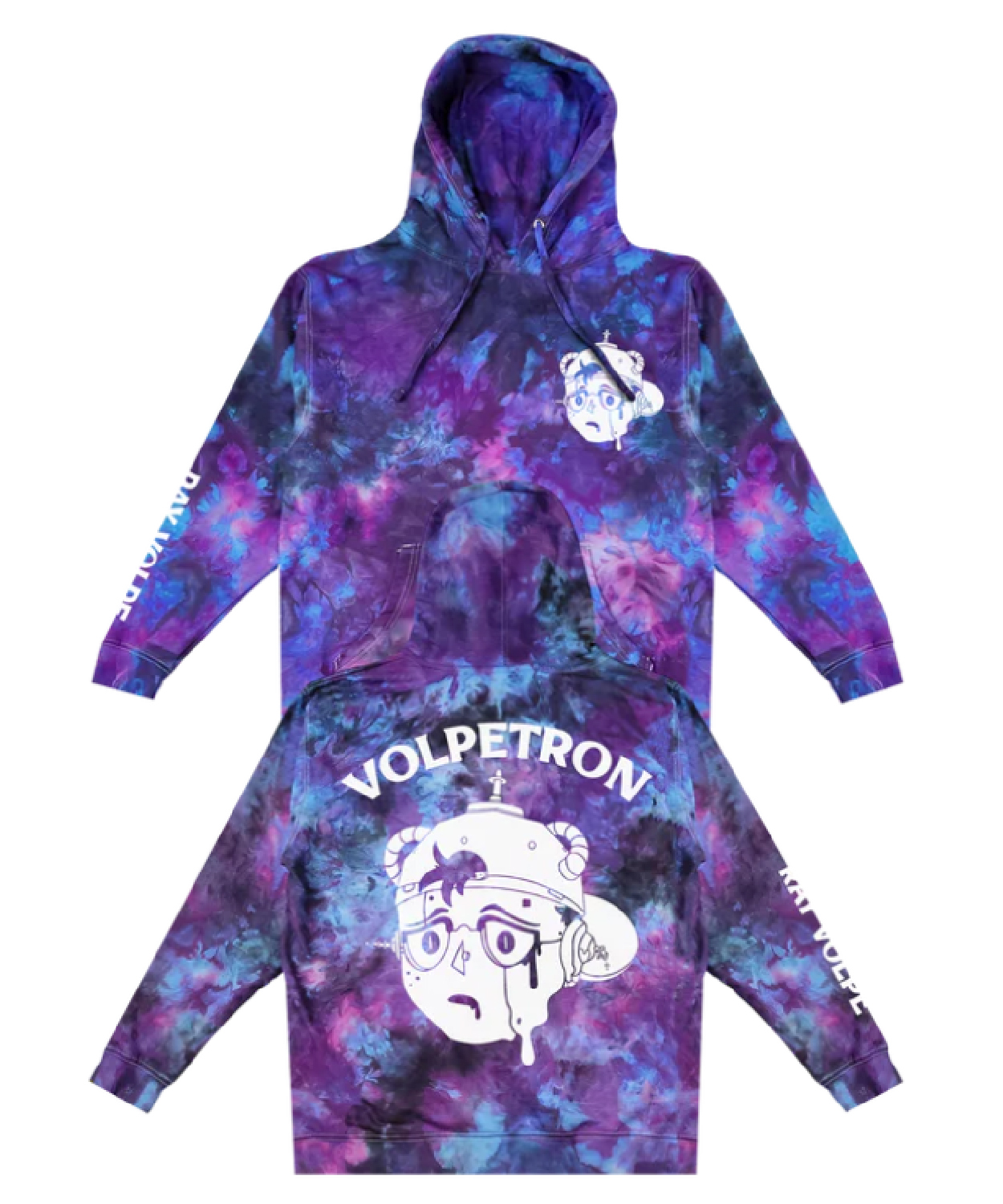 Ray Volpe Volpetron Face Melt Tie Dye Hoodie Kt8 Merch