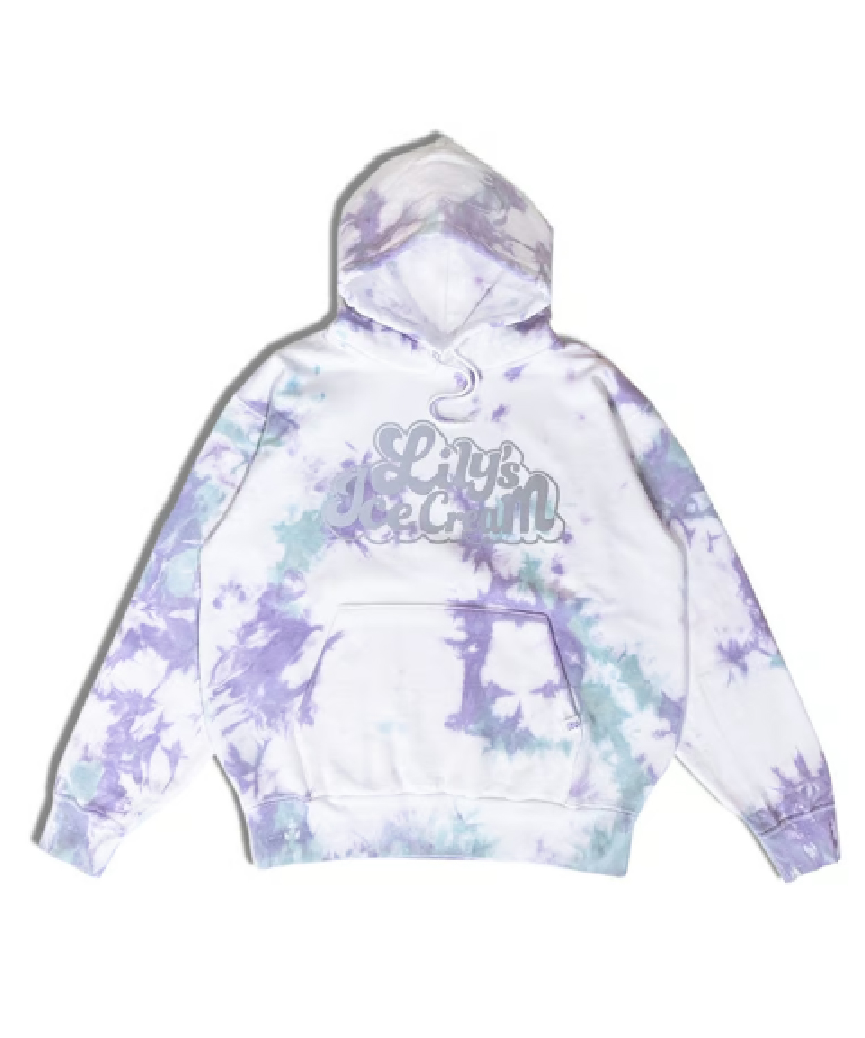 Reflective Logo Blueberry Hoodie Lilys Ice Cream Shop