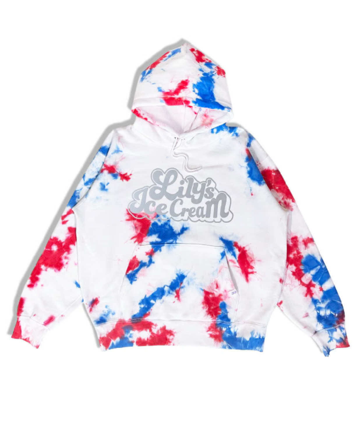 Reflective Logo Cherry Blue Hoodie Lilys Ice Cream Shop