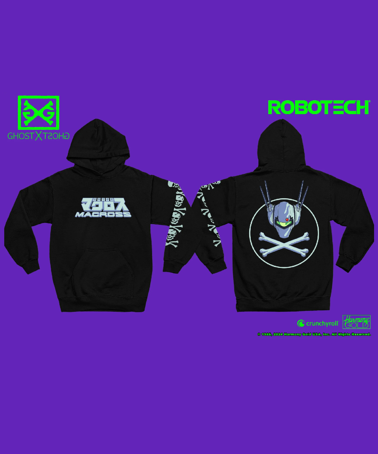 Robotech Skull Leader Pull Over Hoodie Ghost X Ghost Shop