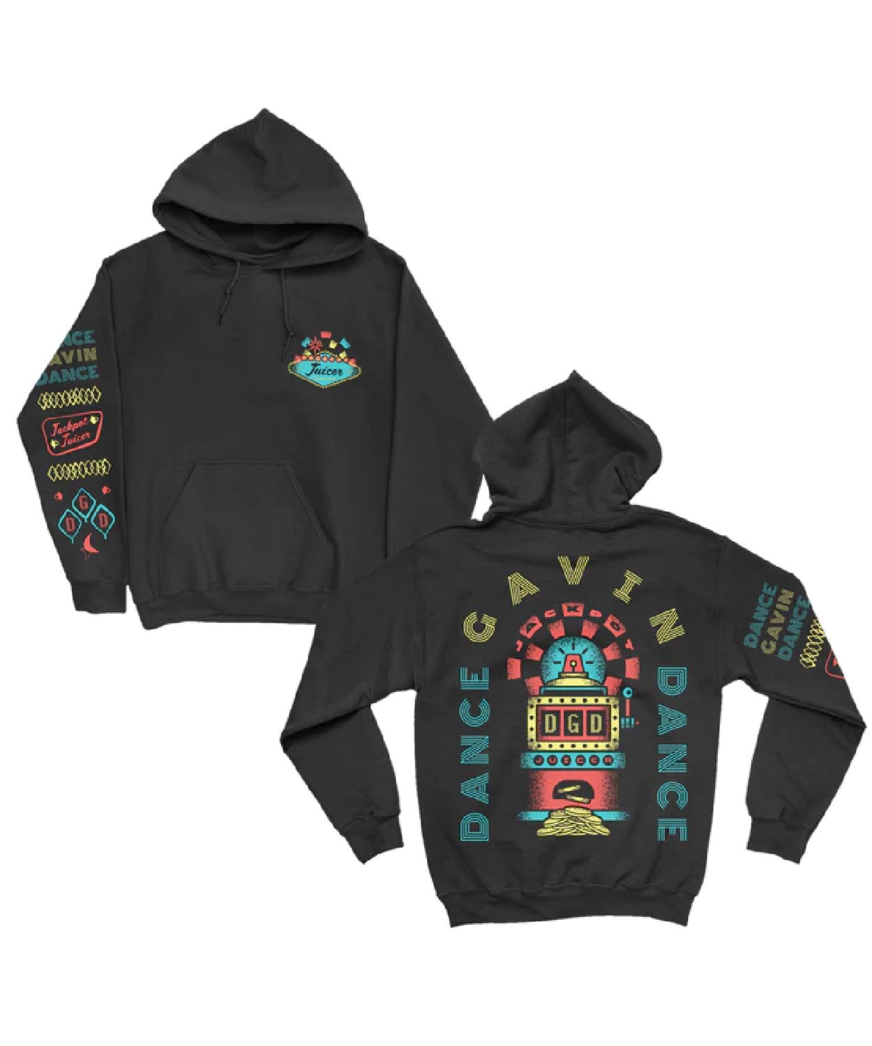 Slot Machine Black Pullover Hoodie Dance Gavin Dance Band Shop