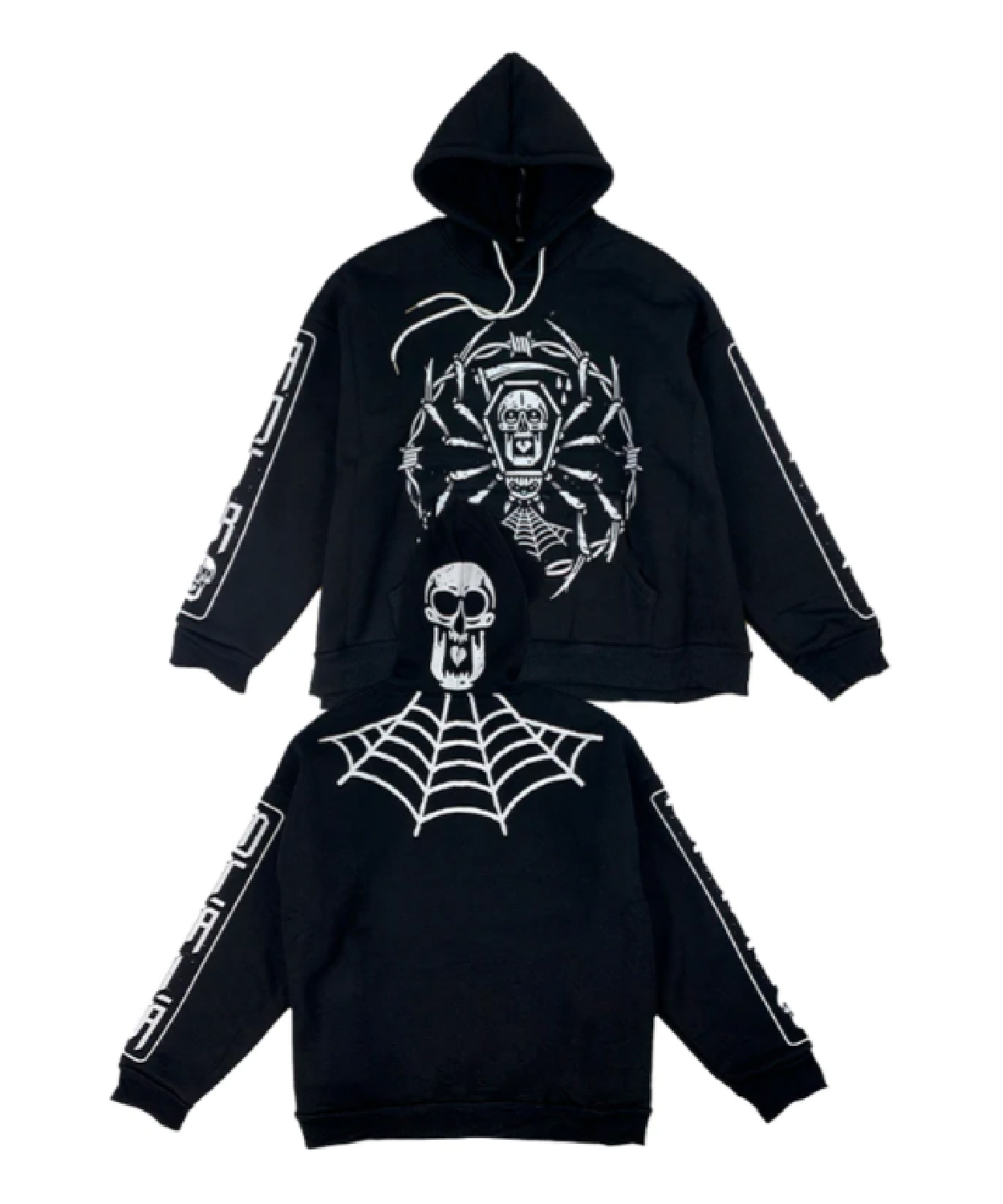 Spider Skeleton Pullover Black Hoodie Adtrstore Shop