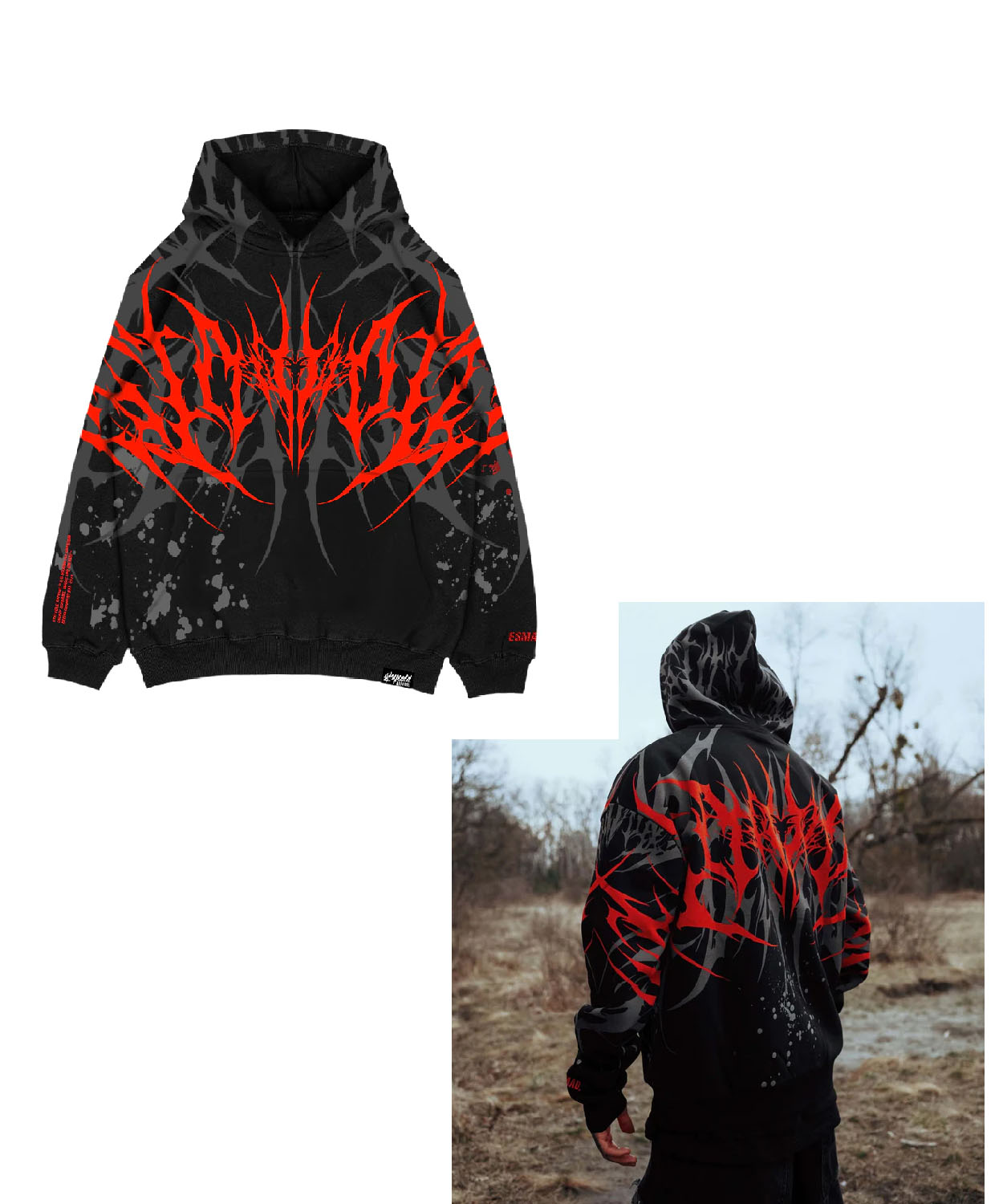 Stay Cold Apparel Eternal Conquest Heavy Oversized Red Hoodie