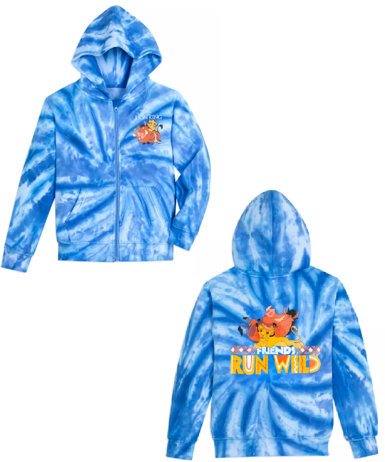 The Lion King Tie Dye Zip For Boys Hoodie Disney Store