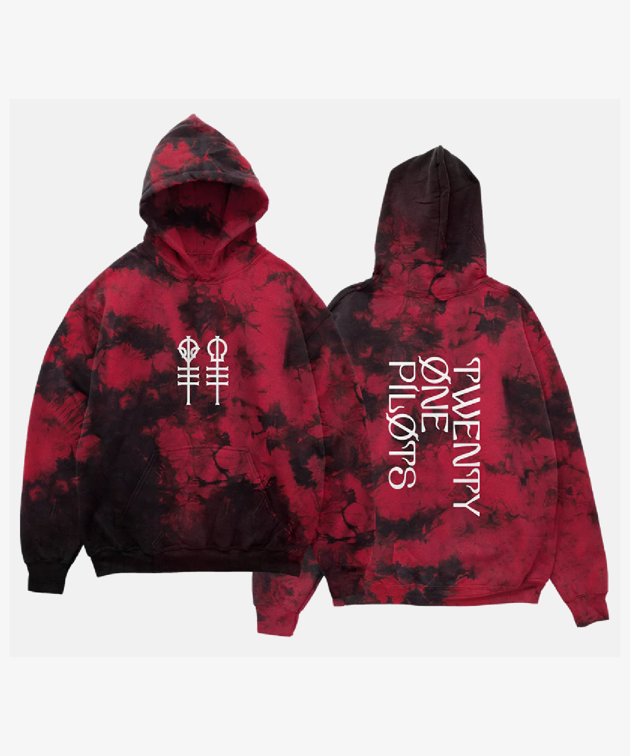 Twenty One Pilots Keys Red Wash Hoodie