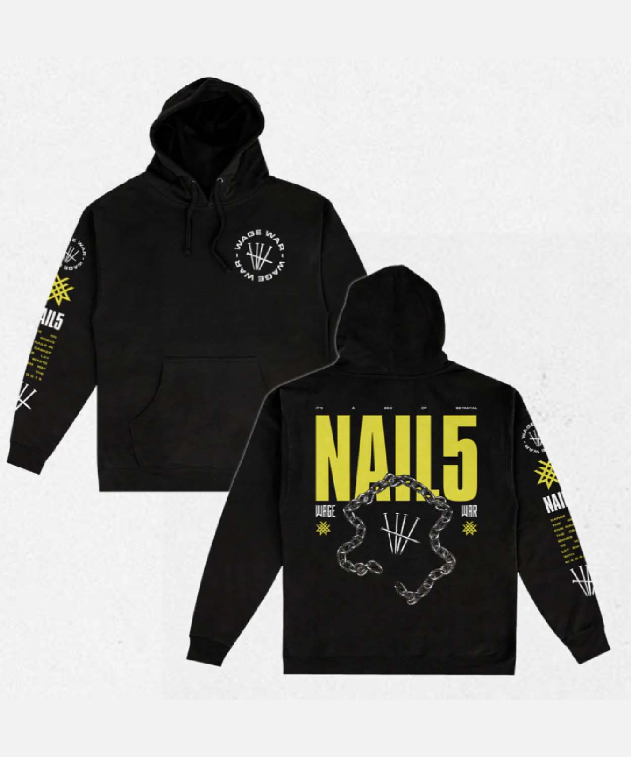 Wage War Nail5 Hoodie Fearless Records Shop