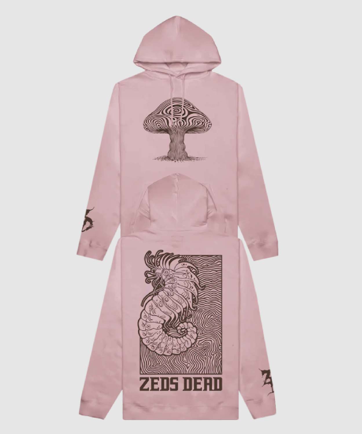 Zeds Dead Earworm Heavyweight Dusty Pink Hoodie