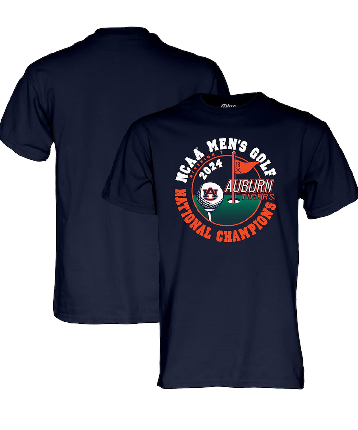 Auburn Tigers Blue 84 Unisex 2024 Ncaa Mens Golf National Champions T Shirt