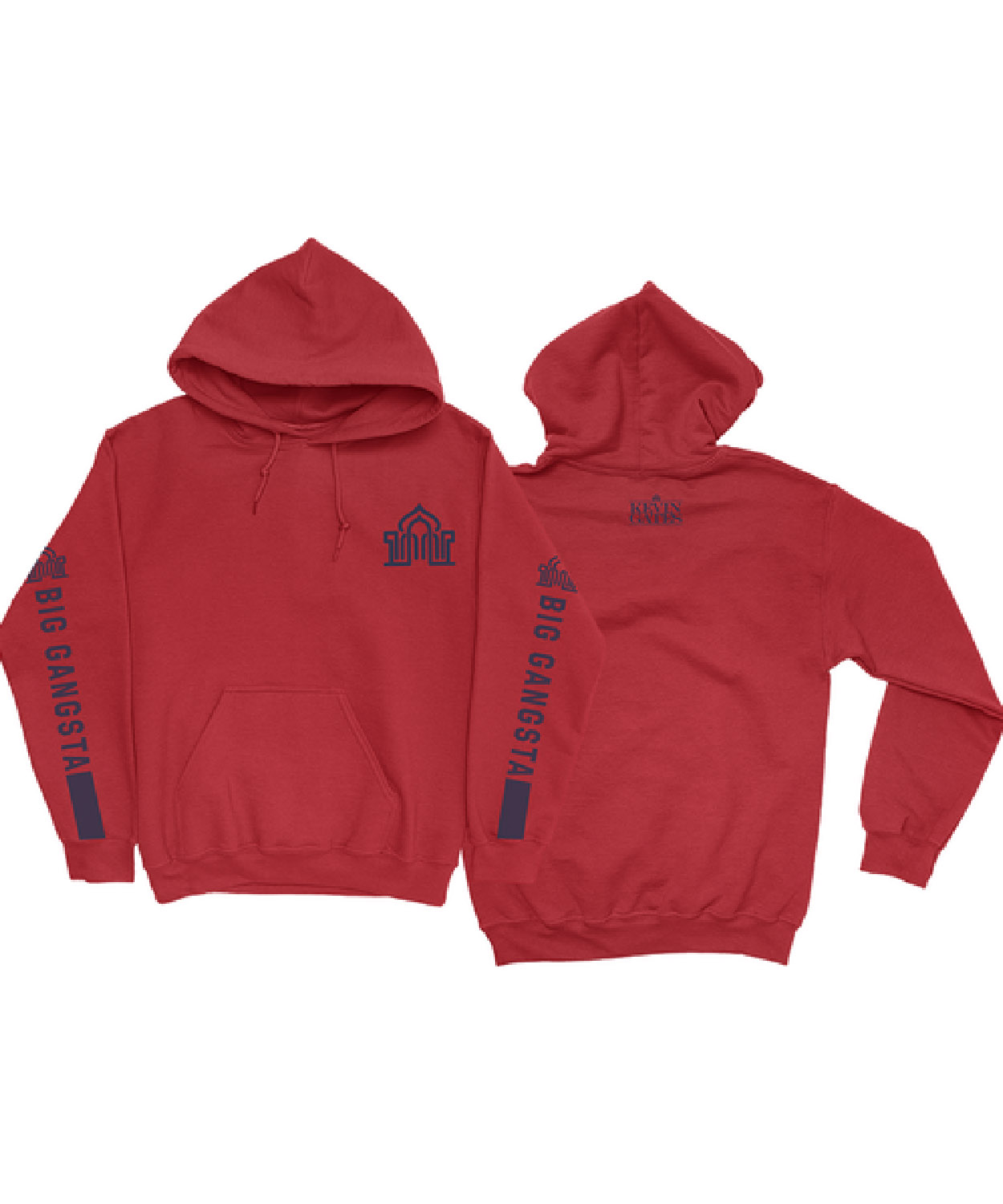 Big Gangsta Red Hoodie Kvngates Shop