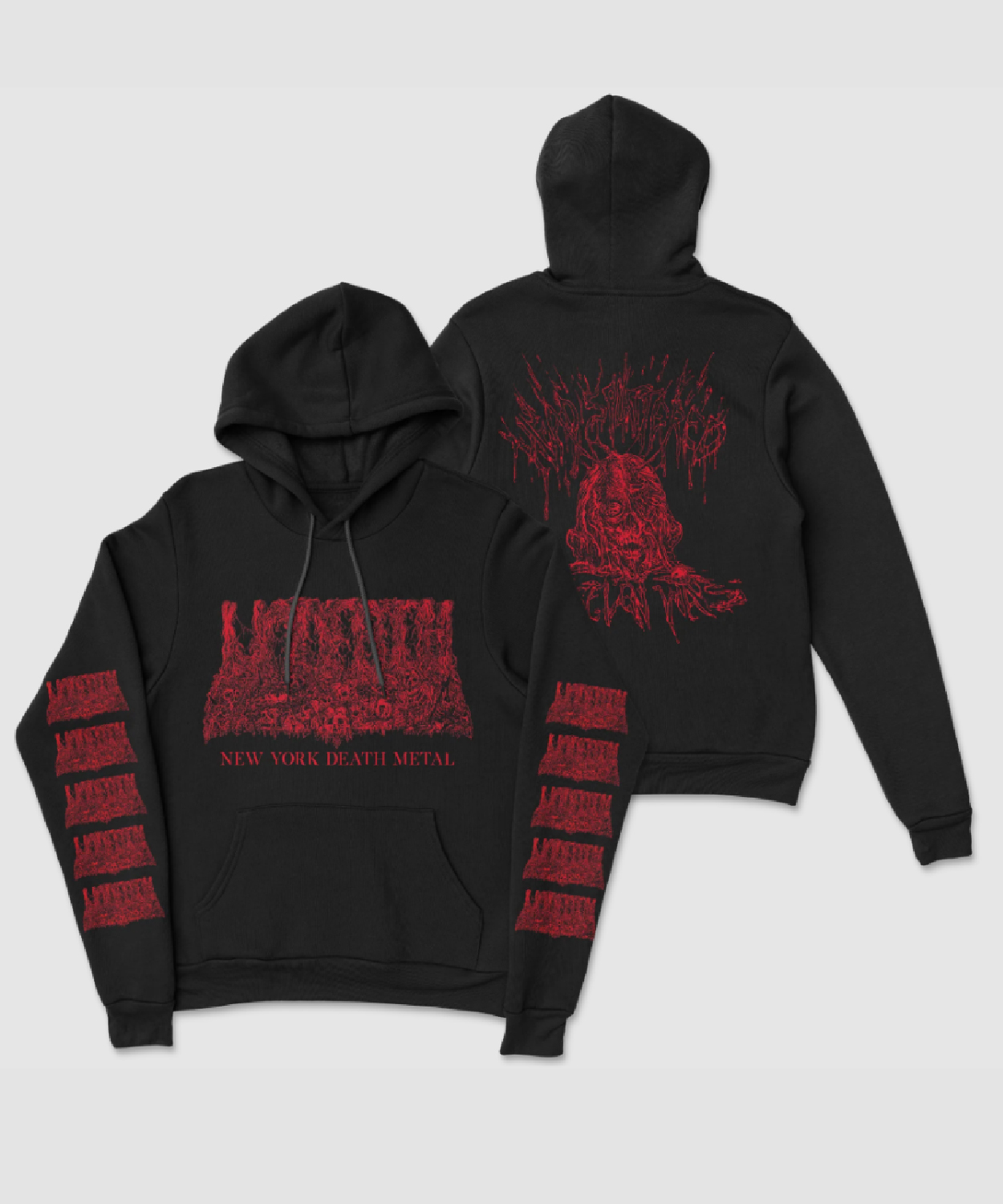 Head Splattered Hoodie Undeath Metal Shop