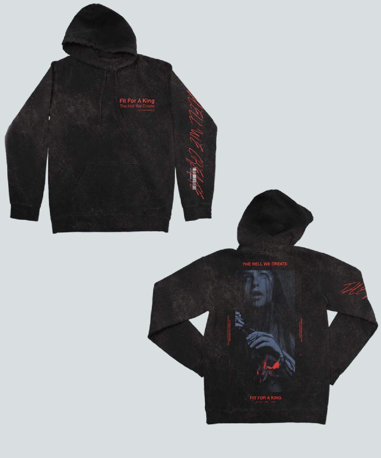 Hell We Create Mineral Wash Hoodie Fit For A King Shop