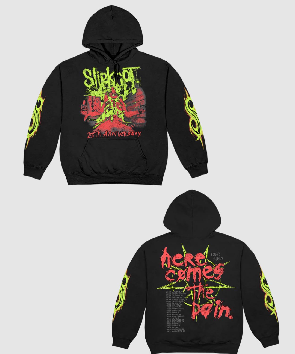 Here Comes The Pain 25Th Anniversary Hoodie Slipknot Merch