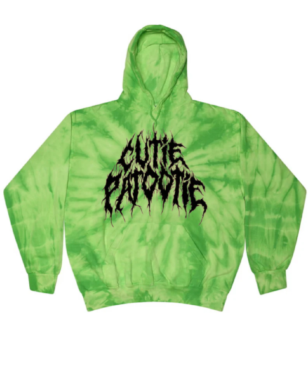 Lime Tie Dye Cutie Patootie Hoodie A Good Cult Leader Shop