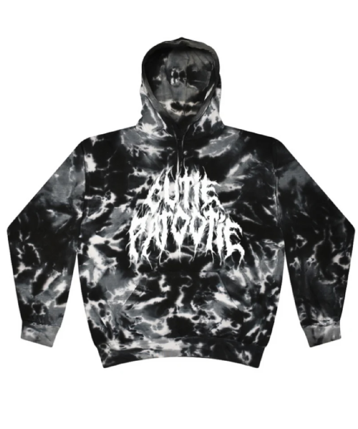 Multi Black Tie Dye Cutie Patootie Hoodie A Good Cult Leader Shop