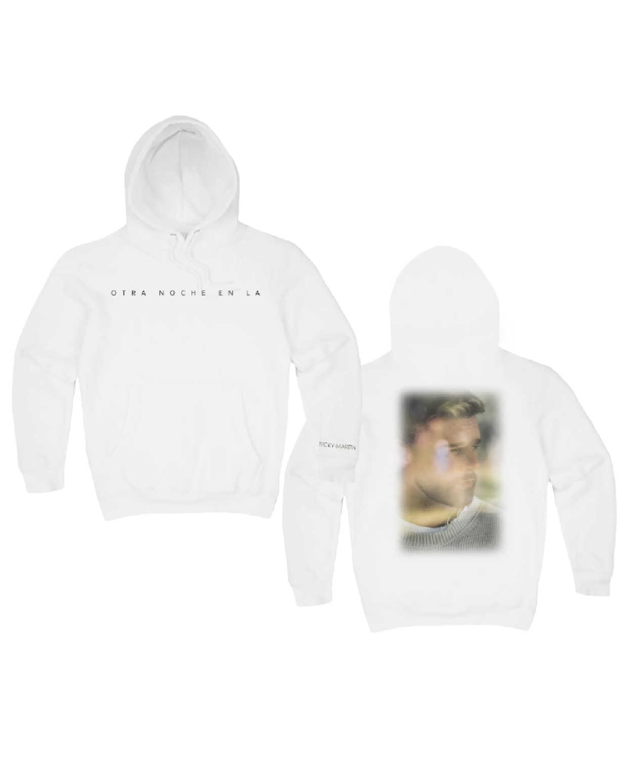 Otra Noche White Pullover Hoodie Ricky Martin Music Shop