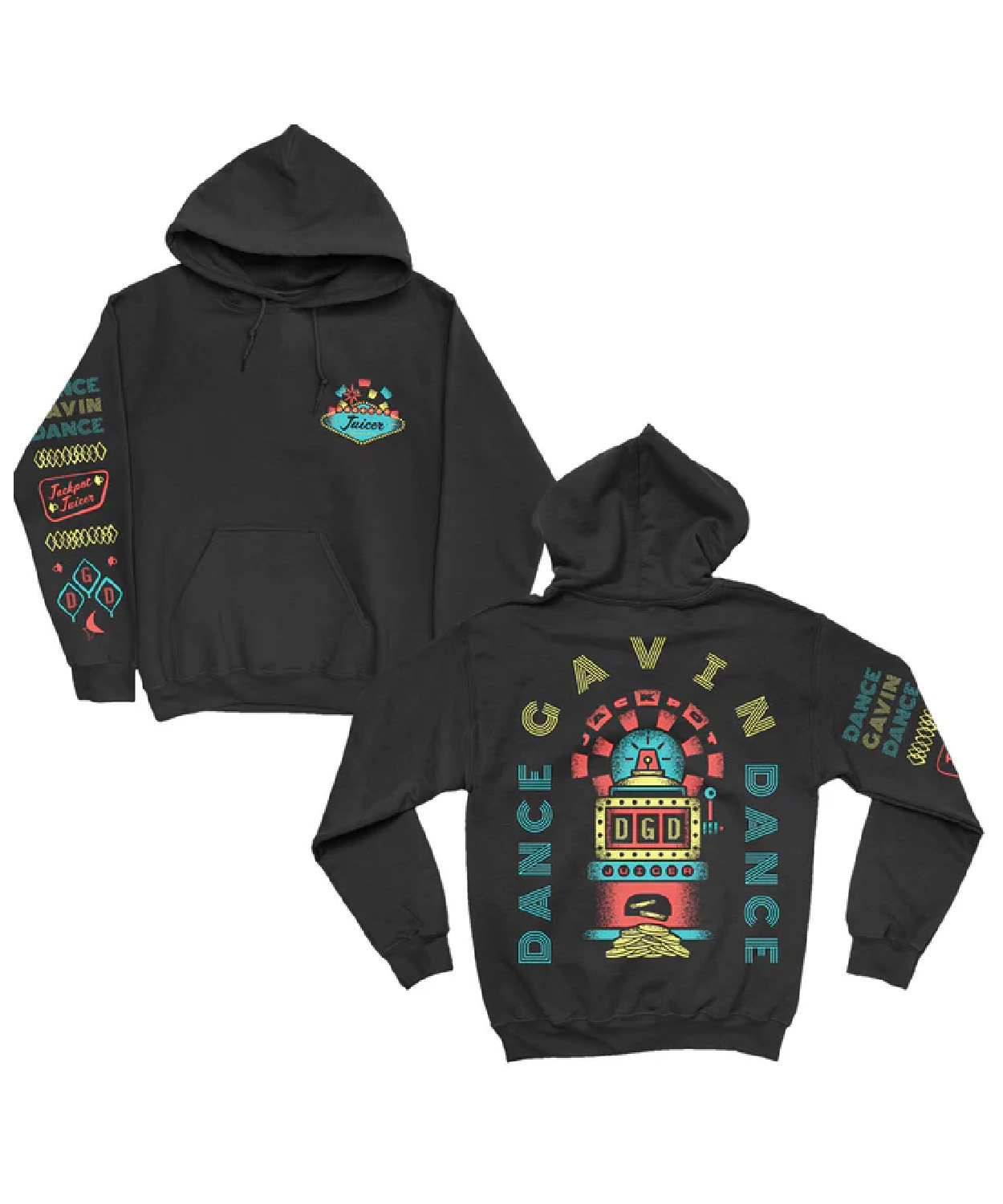 Slot Machine Black Pullover Hoodie Dance Gavin Dance Band Shop