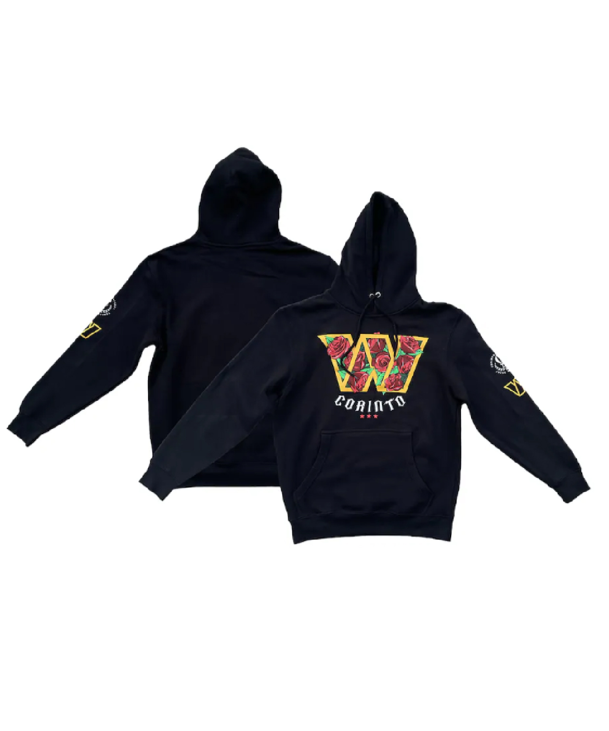 Washington Commanders Black W Roses Pullover Hoodie Nfl Shop