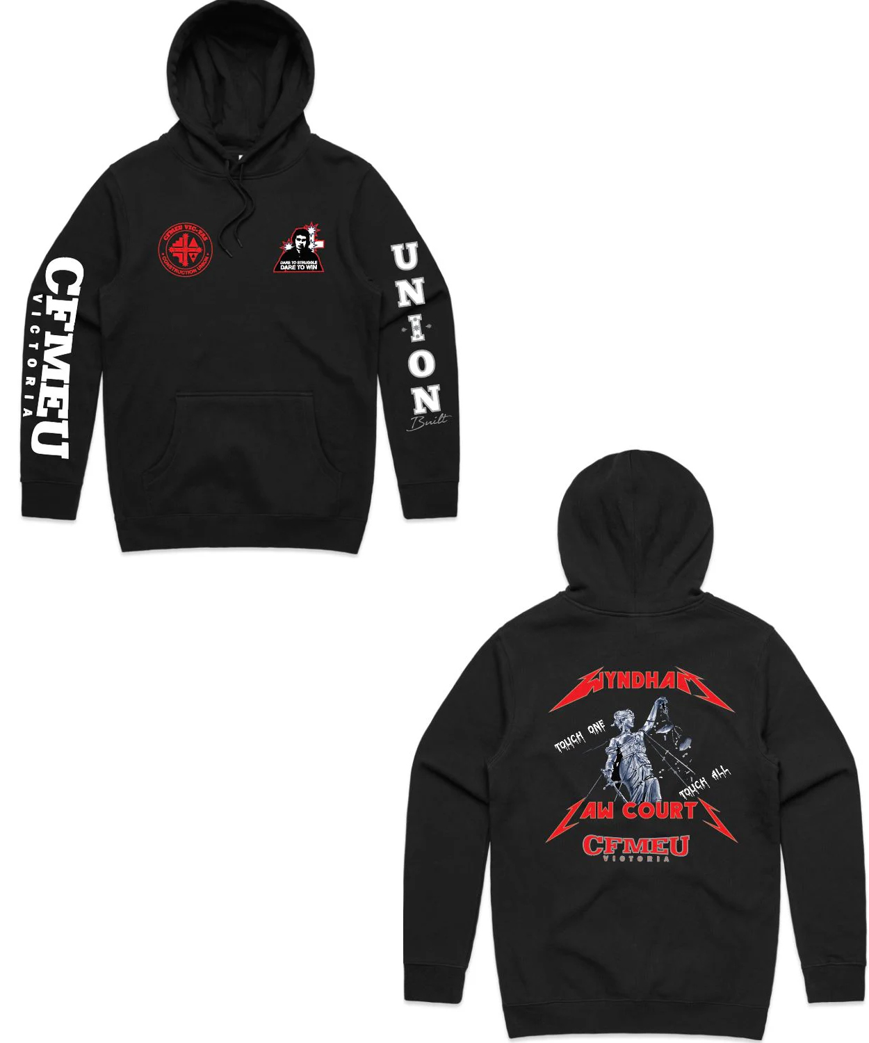 Wyndham Law Courts Hoodie Bkack Cfmeu Shop